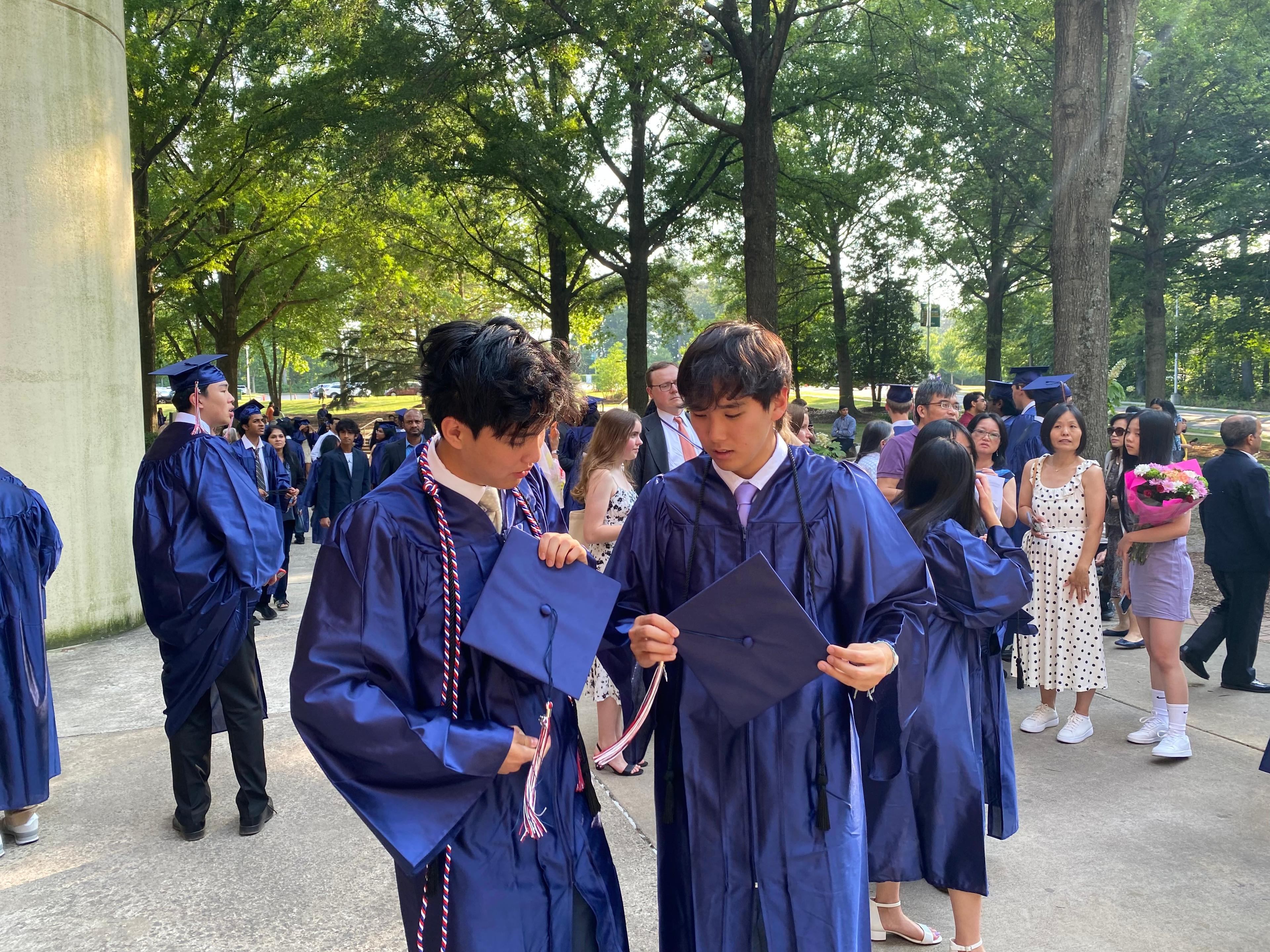 Me and a friend at our high school graduation